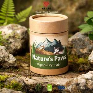 Tube en carton push-up pour baume pour pattes de chien, emballage style baume à lèvres - Product Image 2