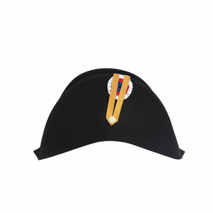 Bicorne Napoléonienne Amiral Française en Laine Noire pour Homme, Casquette Adulte avec Dentelle Argentée, Bicornerie du 4ème et 60ème Bataillons, Personnalisable - Product Image 5