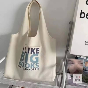 Custom Top Quality <b>Canvas</b> Cotton Tote Shopping <b>Bag</b> Calico <b>Shopper</b> <b>Bags</b> With Logo Printed and Pocket - Product Image 2