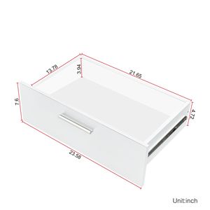 Cassettiera Doppia a 8 Cassetti Moderna Bianca in MDF, Mobile Contenitore per Camera da Letto, Soggiorno o Ingresso, Autoportante ed Estensibile - Product Image 5
