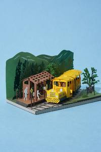 2026-01 Kit de modèle en papier découpé à la main, miniature de train à vapeur vintage fantastique, bricolage, art 3D, puzzle de collection - Product Image 3