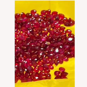 315 pièces de rubis naturels roses de Bangkok, en verre, 6x4mm, 7x5mm, taille ovale et poire, 247 carats, traités thermiquement, pierres précieuses en vrac pour bijoux - Product Image 2