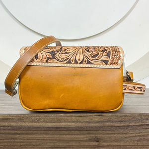 Bolsa de Aseo Cruzada de Cuero Vacuno Repujado, Moderna y a la Moda, para Mujer, Organizador de Maquillaje y Cosméticos para Viajes - Product Image 5