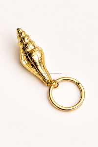 พวงกุญแจเปลือกหอยตกแต่งสไตล์ชายหาด จี้เปลือกหอยสังข์ ที่ห้อยกุญแจโลหะ สำหรับเป็นของขวัญและของสะสม - Product Image 2