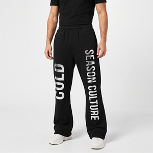 Pantalon de survêtement évasé en molleton imprimé pour homme, 100 % coton, épais, idéal pour l'hiver et comme pantalon de pyjama – Vente en gros - Product Image 6