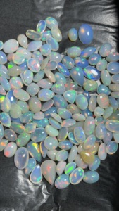 Trimurti Gems Opale naturelle du Rajasthan AAA, cabochon, formes variées, multicolore arc-en-ciel, blanc, 10-20mm, pierre précieuse en vrac, certifiée par un tiers - Product Image 4