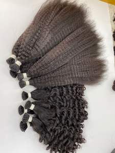 Tendance chaude Skin Weft Remy Virgin Kinky Curly Afro Wave Extensions de cheveux fabriqués à partir de cheveux humains bruts vietnamiens et chinois - Product Image 5