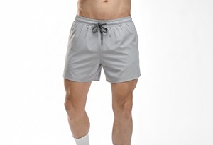 Racer Bermuda Shorts 100% Cotton Elastic Waist Mid Rise Breathable Woven Eco-Friendly - Product Image 2