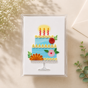 Carte de vœux artisanale personnalisée en papier, style quilling, pour anniversaire, colorée, de luxe, vente en gros, papeterie, fabrication de cartes cadeaux OEM - Product Image 5