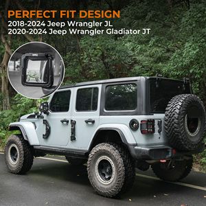 Serie Genesis OMU 2018-2024 Jeep Wrangler JL 2020-2024 Jeep Wrangler Protezione Antipioggia Telaio in Alluminio Specchietto Retrovisore Compatibile con Jeep - Product Image 2