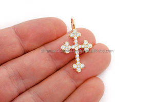 Trending Custom 10K <b>Solid</b> <b>Gold</b> Lab Grown Diamond Iced Jesus Cross <b>Pendant</b> <b>Gold</b> Hip Hop Bling Christian Fine Jewelry Gift charm - Product Image 3