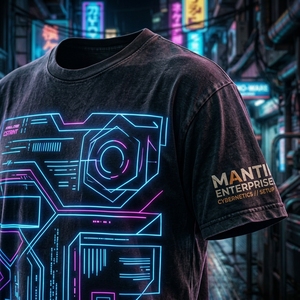 เสื้อยืดโอเวอร์ไซส์แฟชั่นสตรีทสไตล์สำหรับผู้ชาย ทรงลำลอง ผ้าโพลีเอสเตอร์/คอตตอน ป้องกันรังสียูวี แห้งเร็ว สตรีทแวร์ - Product Image 6