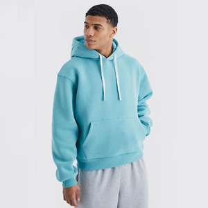 Wholesale Custom Logo Embossed Hooded Thick Oversized Terry Lined Winter Pullover Hoodies Men Sweatshirt 100% Cotton - Product Image 1