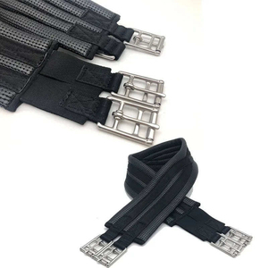 Sangle de dressage pour cheval en cuir PU et maille réglable, de qualité professionnelle, emballage personnalisé, tissu pour usage équestre en studio - Product Image 1