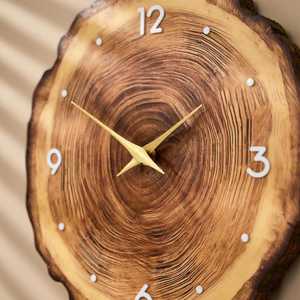 Reloj Silencioso de Madera Natural, Decoración Rústica de Pared Estilo Granja, Diseño Minimalista de Bambú - Product Image 2