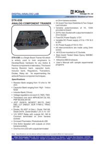 Kit de Entrenamiento de Circuitos Integrados Analógicos Kitek Basic Electronics, Placa de Entrenamiento de Circuitos Integrados Lineales para Equipos Eléctricos - Product Image 3