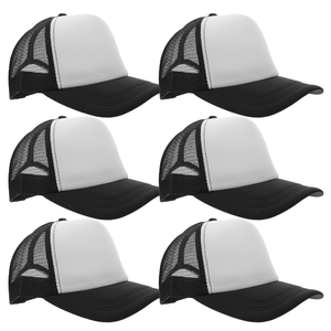 10 Gorras de Béisbol Negras de Malla, Gorras Trucker Ajustables para Personalizar con Transferencia Térmica, Gorras de Poliéster para Impresión DIY - Product Image 2