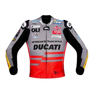 เสื้อแจ็คเก็ตหนังแท้สำหรับแข่งรถ Alex Marquez MotoCP Rucati ทำจากหนังวัว/หนังจิงโจ้ ตัดเย็บตามขนาด พร้อมรูระบายอากาศ สำหรับขี่รถแข่ง/เสื้อแจ็คเก็ตป้องกัน CE - Product Image 1