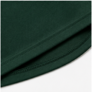 Camiseta de Mujer Verde Bosque con Cuello Alto y Manga Corta, Corte Holgado, WTS-0094 - Product Image 4