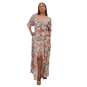 Vestido Maxi Floral para Mujer, Vestido Casual de Cintura Alta - Product Image 2