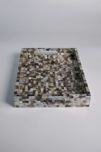 MOTHER of PEARL INLAY ARABIC SERVING TRAY SERVING TRAY SEA SHELL EID SERVING TRAY RESTAURANT SERVING FOOD RAMADAN SERVING TRAY - Product Image 2