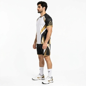 Material cómodo adecuado para entrenamiento en equipo, kits de balonmano, camiseta deportiva ligera, pantalones cortos a juego, transpirables - Product Image 6