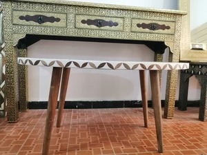 Epoxy Handmade Wood Dining <b>Table</b> with Unique Epoxy Resin Top Decorative Home <b>Wall</b> Use Best Price Sale - Product Image 2