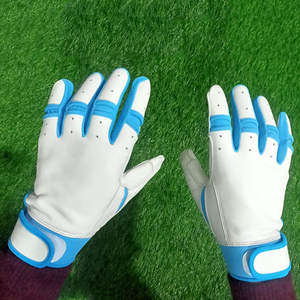 Gants de frappe de baseball professionnels NOVERA INDUSTRIES de qualité supérieure, couleur/taille/logo personnalisés - Cuir véritable avec fermeture auto-agrippante - Product Image 1