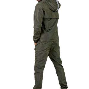 Veste coupe-vent imperméable personnalisée pour homme, légère, à capuche, verte, vêtements de sport, tenue de course en plein air, veste de pluie à fermeture éclair - Product Image 2