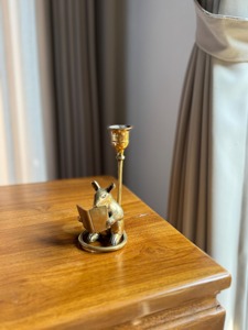 Whimsical Rabbit Reading <b>Candle</b> Holder Perfect For Home Decor Living Room And Kids Room Styling Handcrafted From India - Product Image 3