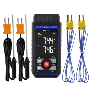 Termómetro Profesional de Doble Canal con Termopar - Medidor de Temperatura de Alta Precisión Tipo K/J/T con Retroiluminación a Color y Alarma - Product Image 1