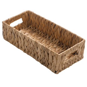 Handwoven Natural Water Hyacinth Toilet Paper <b>Basket</b>, <b>Rectangular</b> Wicker Bathroom Organizer <b>Storage</b> <b>Basket</b> From Vietnam - Product Image 2