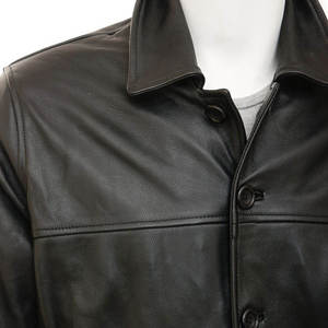 Chaqueta de Cuero Personalizada para Hombre a Precio Económico |   Chaquetas de cuero para hombre de alta calidad con decoración de bolsillos, chaqueta de invierno - Product Image 3