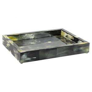 Plateau de service en résine fait main de style bohème incrustation d'os décorative couleurs personnalisées pour bureau salon cuisine restaurant bar - Product Image 3