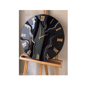 Modern Resin Round <b>Digital</b> Wall <b>Clock</b> with Roman Numerals Mirror Effect Antique Style Battery Powered for Office - Product Image 1
