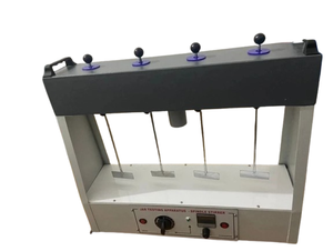 Appareil de test de réacteurs en verre avec agitateur à quatre broches, contrôle numérique du régime (RPM), instrument électrique de classe I pour usage hospitalier. - Product Image 1