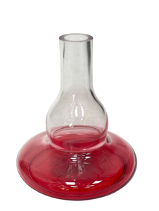 Base de Repuesto para Hookah de Vidrio Transparente y Rojo de Doble Tono 020 – Venta al por Mayor - Product Image 2