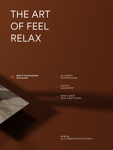 Azulejos de porcelana esmaltada de aspecto lujoso de 2x4 pies, Bottochino Choco, acabado brillante sin fin, azulejos de 600x1200 mm para sala de estar y dormitorio - Product Image 2