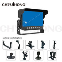 Moniteur de véhicule 4 canaux 7 pouces étanche IP68 avec écran HD à quatre voies pour système de caméra de recul de camion