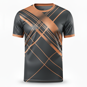 T-shirt de sport personnalisé pour homme, bleu, avec impression par sublimation, séchage rapide, polyester, athlétique, gym, course à pied, performance, entraînement, fitness - Product Image 5