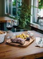 Assiettes de service en bois, design japonais moderne, assiette en bois naturel de qualité alimentaire, fabriquée à la main par Humran Export