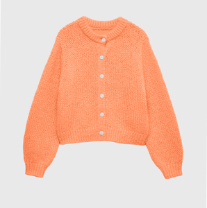 Sudadera extragrande con cuello redondo y cierre de botones, jersey transpirable para mujer, color liso, ropa de otoño, tops de moda - Product Image 1