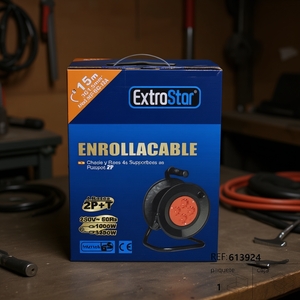 Enrouleur de câble de 15 m avec 4 bases de support, gestion des câbles et accessoires - Product Image 3