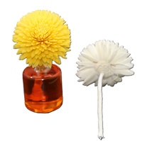 Fleur de diffuseur d'arôme en bois Sola de couleur naturelle artificielle faite à la main écologique pour la décoration de la chambre à usage plus frais
