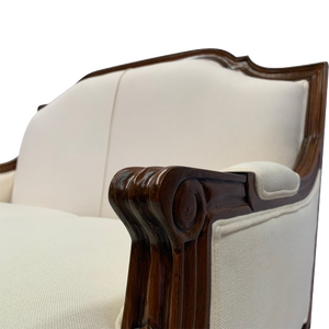Waview 2-Seater Traditional Mahogany Wood Sofa with Carved Details Eco-Friendly & Durable for <b>Living</b> Room Use - Product Image 3