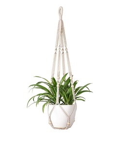 Colgador de Macramé para Plantas Hecho a Mano con Cuerda de Algodón para Interiores y Exteriores |   Soporte Colgante para Macetas Estilo Boho |   Fabricante OEM al por Mayor - Product Image 5