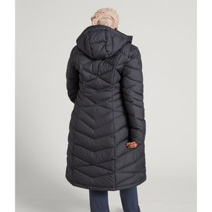 Veste longue matelassée noire personnalisée pour femme, modèle 2026, en duvet, manteau d'hiver chaud, coupe-vent respirant, style urbain vintage, OEM - Product Image 3