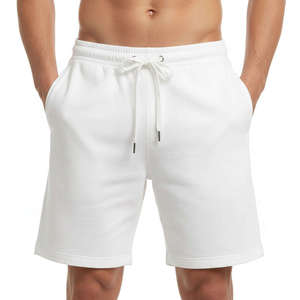 Shorts de survêtement vintage en coton French Terry pour hommes avec cordon de serrage, logo imprimé en relief, respirants, style streetwear personnalisé - Product Image 1