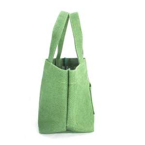 Bolsa de Compras de Yute Verde de Diseño Personalizado, Bolsa Reutilizable Ecológica para Uso Promocional - Product Image 4