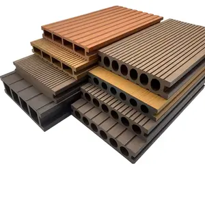 New technology WPC 3D embossed composite exterior wpc decking for outdoor floor / cheap price easy install wpc decking composite